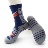 Customized Wholesale Cotton Men's Towel Bottom Breathable Shaping European And American Fashion Trend Basketball Sports Socks