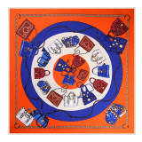 Women spring and autumn twill satin silk beach towel sunscreen shawl summer printed square scarf