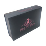 Luxury matte  black box packaging for t shirt