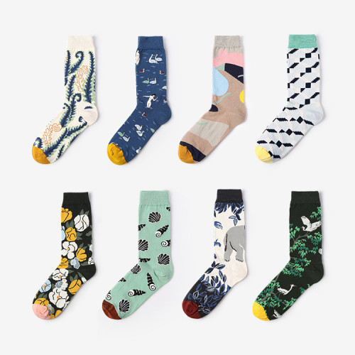 Custom Wholesale   Cute Fashion Popular Characters  Design  Cotton Funny Woman  Happy Socks