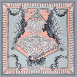 2021 Luxury Brand Silk Scarf Women Print Square Shawl Hijab Scarves Female Hand Roll Shawls Scarves For Ladies 130*130cm
