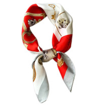 Spring And Autumn Lady Luxury Travel Shawl New Style Printed Large Square Beach Silk Head Scarf
