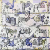 OEM Custom Print Fashion Lady Twill 90cm Square 100% Pure Silk Scarves