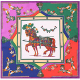 Twill Silk 70cm Spring Festival Horse Ladies Decoration Tied Bag Small Ribbon Square Satin Scarf