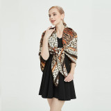 Promotional Custom Double Sided Silk Scarf Shawl Hand Rolled 100% Silk Double Sided Scarf