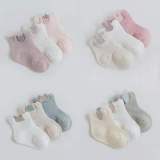 Summer Thin Combed Cotton Mesh Breathable And Sweat-absorbent Baby Socks