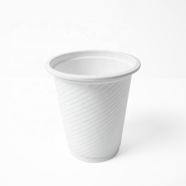 High quality white thread cup eco friendly cornstarch disposable biodegradable compostable cups