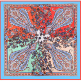 European and american cashew women's silk satin shawl heavy twill 100cm square scarf