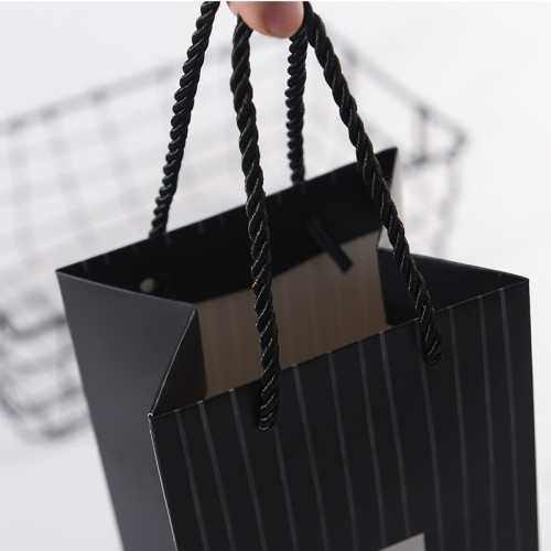 Milk Tea Shopping Paper Bag with Handle Eco-friendly