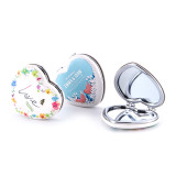 folding heart shape eye shape design mirror for promotion