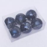 8cm dark blue painted christmas  plastic ball for Hanging tree decoration