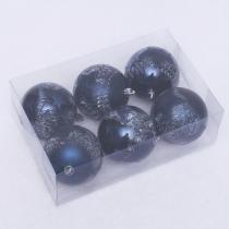 8cm dark blue painted christmas  plastic ball for Hanging tree decoration