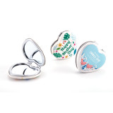 Mini heart Shaped Cheap Small Compact Makeup Pocket Mirror For Makeup