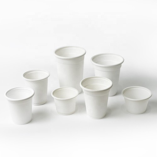 New environmentally friendly materials corn starch biodegradable ice cream cup portable cutlery for coffee tea
