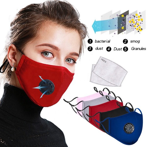 Cotton fashion face maskes With filter Anti Pollution Dust Washable Reusable Maskes Cotton Unisex Custom fashion face maskes