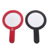 New Fashion Metal And Glass Material Round Mini Hand Held Makeup Mirror With Handle