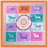New Style 2021 Spring Summer Lady Sunscreen Square Silk Shawl Women's Quality Printing Silk Scarves Fashion Beach Headscarf