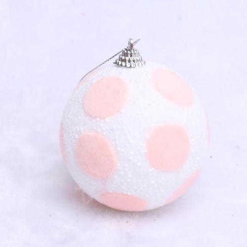Christmas tree foam ball with white foam grain and fabric