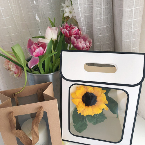 Paper Bag With Window Gift Craft Paper Bag Food Packaging Paper Bags