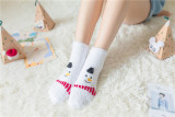 2021 Cartoon Socks Coral Fleece Socks For The Elderly Christmas Socks Elk In Tube Floor Warm Christmas
