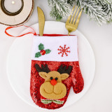New Christmas Decorations Sequins Cartoon Old Man Snowman Flannel Sequin Socks