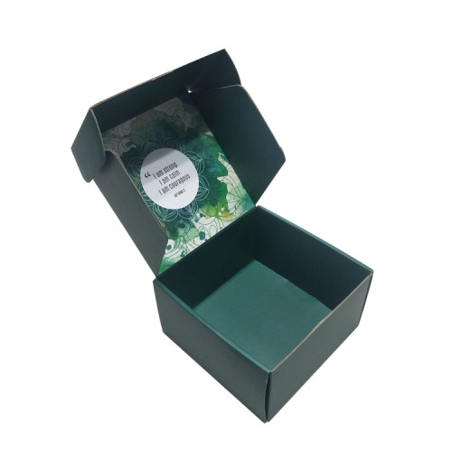 Custom rigid flat foldable cardboard corrugated paper green clothing shirt gift packaging boxes