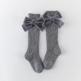 Spring And Autumn New Style Velvet With Bow-Yarn Girls Stockings Delicate Cotton Sense Girls Stockings Wool Children Socks