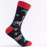 New Colorful Christmas Day Socks Medium Tube Large Size Breathable Cotton Socks Gift Christmas Casual Trend Male Socks