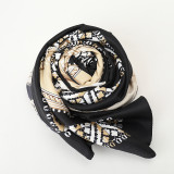 2021 Luxury Brand Silk Scarf Women Print Square Shawl Hijab Scarves Female Hand Roll Shawls Scarves For Ladies 130*130cm