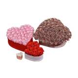 Custom Luxury Rigid Cardboard Surprise Gift Valentine's Day Flower Heart Shaped Boxes for Roses