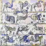 OEM Custom Print Fashion Lady Twill 90cm Square 100% Pure Silk Scarves
