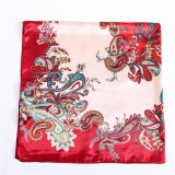 Custom Print Retro Ethnic Big Square Scarf Multiple Patterns Silk Scarf Shawl Scarf Headscarf