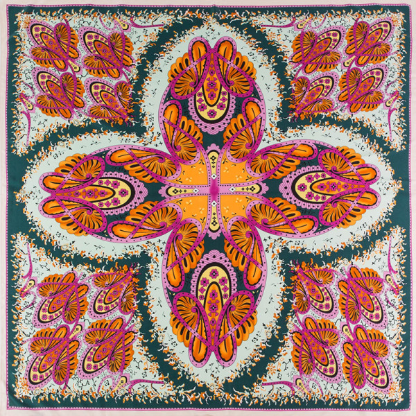 2021 New 130*130cm Luxury Women Cashew Print Square Twill Silk Scarf Gift Fashion Female Shawls Wraps