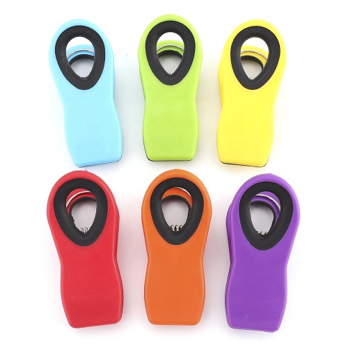 Custom Assorted Colors Airtight Seal Magnetic Plastic Chip Food Sealing Bag Clips With Magnet