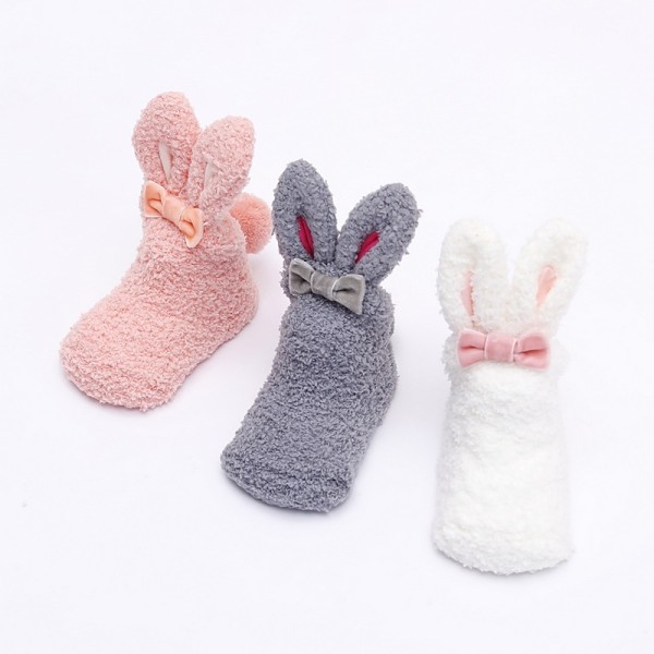 Doll Thickened Sleep Socks Baby Girl  Cotton Socks Baby Slippers Socks Wholesale  Custom Packaging