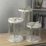 Round Shape 4inch 6inch 8inch PVC Folding Plastic Clear Cake Boxes Transparent Cake Box