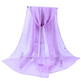 High Quality Chiffon Scarf Women Silk Scarves Chiffon Thin Shawls And Wraps Pure Color Hijab Stoles