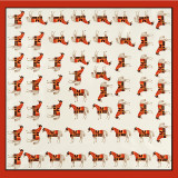 New Types Brand Design Animals Horse Printed 100% Silk Twill Neck Fashion Scarf Women