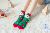 2021 Cartoon Socks Coral Fleece Socks For The Elderly Christmas Socks Elk In Tube Floor Warm Christmas