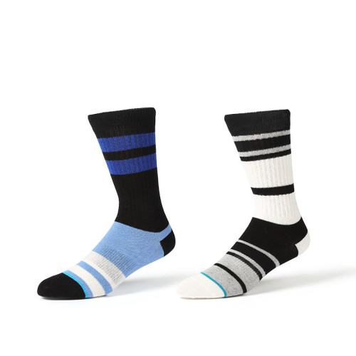 Fashion High Quality Street Stripe Design Funny Girls Woman Custom Wholesale Happy Socks