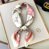 Spring And Autumn Lady Luxury Travel Shawl New Style Printed Large Square Beach Silk Head Scarf