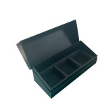 Black Paper Cosmetic Candles Perfume Packaging Boxes Magnetic Paper Packaging Box With Insert