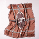 Women soft texture British style new style plaid scarf female silk scarf square 70*70cm stewardess professional scarf