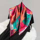 OEM Custom Print Fashion Lady Twill 90cm Square 100% Pure Silk Scarves