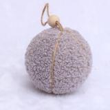 Christmas tree foam ball with white foam grain and fabric