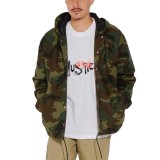 OEM custom printing lightweight hooded windproof quilted outdoor camo jacket for men