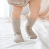 Baby Girls Knee High Socks Angel wing Summer Autumn Cotton Socks Solid Candy Color Kids Toddler Short Socks For Children