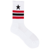Wholesale High Quality Men Fashion Sport Star Striped Basketball Anti-foul Breathable Pure Cotton Crew Socks