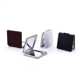 Pocket compact mini makeup mirror vanity pu cosmetic mirror compact mirror
