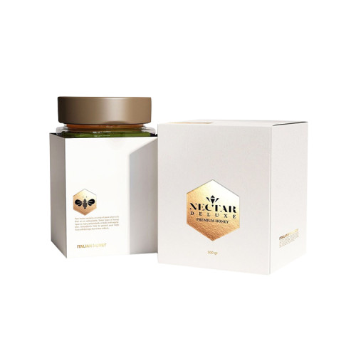 Custom cardboard paper foldable boxes luxury empty honey jar bottle packaging box